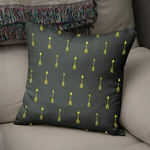 Bonamaison Decorative Cushion Cover, Polycotton, Yellow, Standard Bonamaison Decorative Cushion Cover, Polycotton, Yellow, Standard