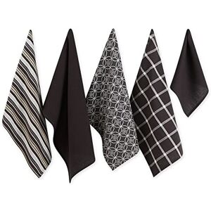 DII Kitchen Set, Cotton, Black, Dishtowel, 18x28 Dishcloth, 13x13 DII Kitchen Set, Cotton, Black, Dishtowel, 18x28 Dishcloth, 13x13