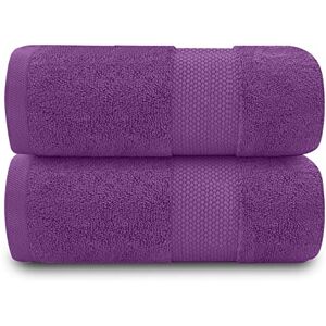 GC GAVENO CAVAILIA 100% Cotton Pack of 2 Bath Sheets, Premium Quality 700 GSM Fade Resistant Extra Absorbent Towels, Egyptian, Purple, 90x140 Cm GC GAVENO CAVAILIA 100% Cotton Pack of 2 Bath Sheets, Premium Quality 700 GSM Fade Resistant Extra Absorbent Towels, Egyptian, Purple, 90x140 Cm