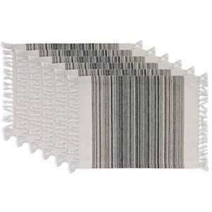 DII Everyday Collection Fringed Stripe Tabletop, Placemat Set, 13x20, Black 2 Count DII Everyday Collection Fringed Stripe Tabletop, Placemat Set, 13x20, Black 2 Count
