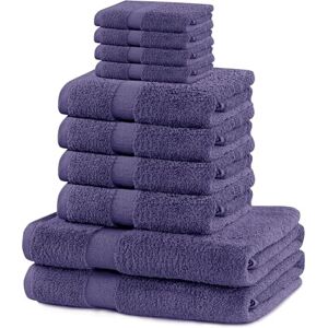 DecoKing Set of 10 Cotton Quality 525 g/m² 4 Guest Towels 30 x 50 cm 4 Hand Towels 50 x 100 cm and 2 Bath Towels 70 x 140 cm Purple Absorbent Marina DecoKing Set of 10 Cotton Quality 525 g/m² 4 Guest Towels 30 x 50 cm 4 Hand Towels 50 x 100 cm and 2 Bath Towels 70 x 140 cm Purple Absorbent Marina