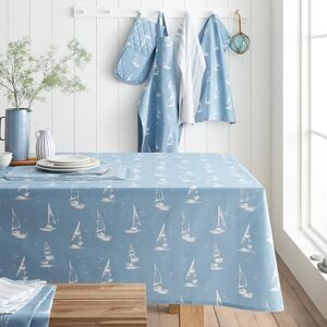 Catherine Lansfield Salcombe Boats Cotton 137x178cm Table Cloth Blue Catherine Lansfield Salcombe Boats Cotton 137x178cm Table Cloth Blue