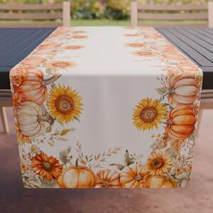 PETTI Artigiani Italiani Kitchen Textile Accessories, Elegant Table Runner 40 x 140 cm in Microfibre, Table Cloth in Digital Print Pumpkin Pumpkin, Halloween, 100% Made in Italy PETTI Artigiani Italiani Kitchen Textile Accessories, Elegant Table Runner 40 x 140 cm in Microfibre, Table Cloth in Digital Print Pumpkin Pumpkin, Halloween, 100% Made in Italy
