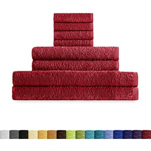 Eiffel Textile Terry Towel Set 400 g, 100% Egyptian Cotton, Garnet, Washbasin Vanity and Sheet, 8 Units Eiffel Textile Terry Towel Set 400 g, 100% Egyptian Cotton, Garnet, Washbasin Vanity and Sheet, 8 Units