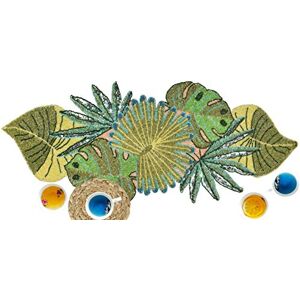 Light & Pro Beaded Table Runner Leaves Design, Rustic Bridal Shower Decor, Mexican Serape Table Runner 13x36 Inch (31x91 Cms) Green Multi Light & Pro Beaded Table Runner Leaves Design, Rustic Bridal Shower Decor, Mexican Serape Table Runner 13x36 Inch (31x91 Cms) Green Multi