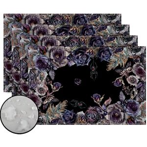 Rvsticty Linen Halloween Placemats Halloween Gothic Skull Table Mats Day of The Dead Roses Skull Decor Halloween Decorations and Supplies for Home Kitchen Table-12×18’’ Rvsticty Linen Halloween Placemats Halloween Gothic Skull Table Mats Day of The Dead Roses Skull Decor Halloween Decorations and Supplies for Home Kitchen Table-12×18’’