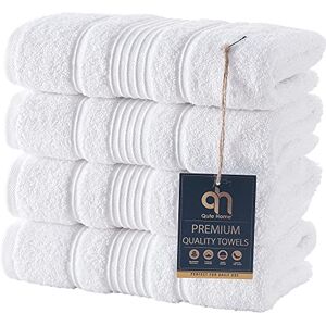 Qute Home 4-Piece Hand Towels Set, 100% Turkish Cotton Premium Quality Towels for Bathroom, Quick Dry Soft and Absorbent Turkish Towel Perfect for Daily Use, Set Includes 4 Hand Towels (White) Qute Home 4-Piece Hand Towels Set, 100% Turkish Cotton Premium Quality Towels for Bathroom, Quick Dry Soft and Absorbent Turkish Towel Perfect for Daily Use, Set Includes 4 Hand Towels (White)