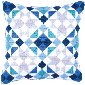 Vervaco Blue Stretch Embroidery Pillow - Decorative Pillow Vervaco Blue Stretch Embroidery Pillow - Decorative Pillow