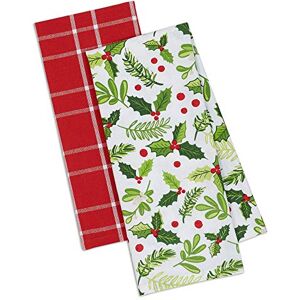 DII Floral Tea Towels for Baking, Cleaning, Entertaining & Cooking, Cotton, Boughs of Holly, 18x28 DII Floral Tea Towels for Baking, Cleaning, Entertaining & Cooking, Cotton, Boughs of Holly, 18x28