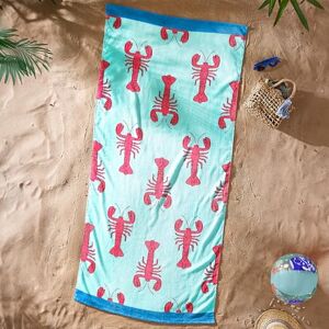 Catherine Lansfield Lobster 76x160cm Cotton Beach Towel Red Catherine Lansfield Lobster 76x160cm Cotton Beach Towel Red