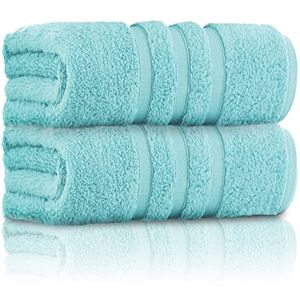 GC GAVENO CAVAILIA Pack of 2 Ultra Soft Super Absorbent Bath Sheets, 550 GSM 100% Cotton Line Texture Towels, Egyptian, Aqua, 80x140 Cm GC GAVENO CAVAILIA Pack of 2 Ultra Soft Super Absorbent Bath Sheets, 550 GSM 100% Cotton Line Texture Towels, Egyptian, Aqua, 80x140 Cm