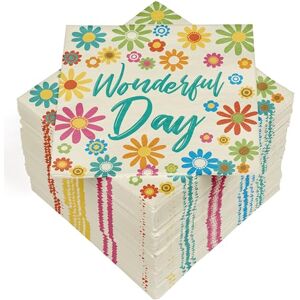 Heku 100 Napkins, 3-ply, 33 x 33 cm, Absorbent and Practical Packaging, Made in Europe, Ideal for Weddings, Anniversaries and Special Occasions, Wonderful Day Heku 100 Napkins, 3-ply, 33 x 33 cm, Absorbent and Practical Packaging, Made in Europe, Ideal for Weddings, Anniversaries and Special Occasions, Wonderful Day