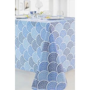 CALITEX Palmette fabric tablecloth scale pattern. CALITEX Palmette fabric tablecloth scale pattern.