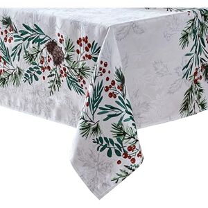 Elrene Home Fashions Holly Berry Flourish Holiday/Christmas Wrinkle Resistant Fabric Rectangle Dining Tablecloth, 60"x84 Elrene Home Fashions Holly Berry Flourish Holiday/Christmas Wrinkle Resistant Fabric Rectangle Dining Tablecloth, 60"x84