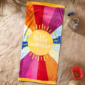 Catherine Lansfield Hello Summer 76x160cm Cotton Beach Towel Multi Catherine Lansfield Hello Summer 76x160cm Cotton Beach Towel Multi