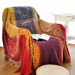 amorus JAY-TECH 60" x 75" Chenille Jacquard Tassels Throw Blankets for Bed Couch Decorative Soft Chair Cover Colorful Tribal Pattern (M) amorus JAY-TECH 60" x 75" Chenille Jacquard Tassels Throw Blankets for Bed Couch Decorative Soft Chair Cover Colorful Tribal Pattern (M)