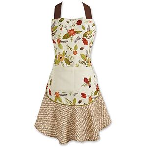 DII Cotton Inspired Kitchen Pocket and Extra Long Ties, Cute Women Ruffle Apron for Family Day, Holidays, Christmas and Housewarming Gift, 100%, Fall in Love, 26x29.5 DII Cotton Inspired Kitchen Pocket and Extra Long Ties, Cute Women Ruffle Apron for Family Day, Holidays, Christmas and Housewarming Gift, 100%, Fall in Love, 26x29.5