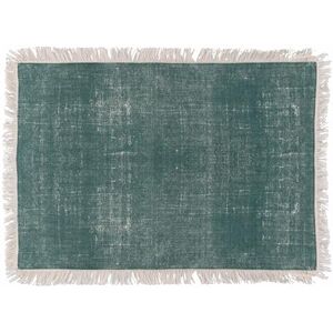 Tivoli Set of 6 Placemats with Fringes, Polycotton, 48 x 33 cm, Teal, Tuareg Tivoli Set of 6 Placemats with Fringes, Polycotton, 48 x 33 cm, Teal, Tuareg