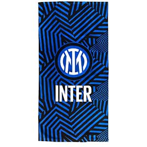 Inter Terry Beach Towel, Logo, 100% Cotton, Official Product, Graphic Nerazzurri,Black/Light Blue,70 x 140 Inter Terry Beach Towel, Logo, 100% Cotton, Official Product, Graphic Nerazzurri,Black/Light Blue,70 x 140