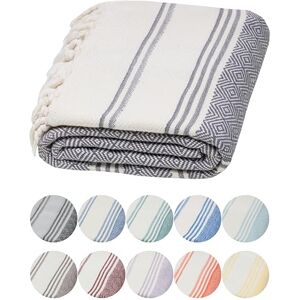 DEMMEX Organic Turkish Cotton Beach Bath Hammam Towel – Quick-Dry, Lightweight, Sand-Free Beach Towel & Blanket – Luxury Bathroom & Hammam Towel Peshtemal, OEKO-TEX Certified, 180x90cm, Dark Grey DEMMEX Organic Turkish Cotton Beach Bath Hammam Towel – Quick-Dry, Lightweight, Sand-Free Beach Towel & Blanket – Luxury Bathroom & Hammam Towel Peshtemal, OEKO-TEX Certified, 180x90cm, Dark Grey