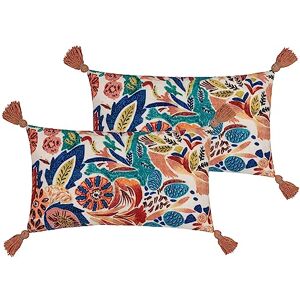 furn. Wylder Aquess Floral Tasselled Feather Filled Cushion Twin Pack furn. Wylder Aquess Floral Tasselled Feather Filled Cushion Twin Pack