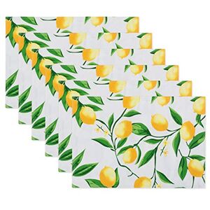 DII CAMZ11286 Placemat, Reversable & Spill Proof for Indoor or Outdoor Use, Perfect for BBQs, Backyard Parties, Cookouts, & Family Gatherings, Lemon Bliss DII CAMZ11286 Placemat, Reversable & Spill Proof for Indoor or Outdoor Use, Perfect for BBQs, Backyard Parties, Cookouts, & Family Gatherings, Lemon Bliss