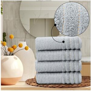 GC GAVENO CAVAILIA Pack of 4 Luxury Hand Towels 100% Egyptian Cotton, 650 GSM Ultra Absorbent, Fast Drying & Soft Bathroom Towels Durable Washable Hand Towel, Bath & Hotel Use (50x80 cm) Silver GC GAVENO CAVAILIA Pack of 4 Luxury Hand Towels 100% Egyptian Cotton, 650 GSM Ultra Absorbent, Fast Drying & Soft Bathroom Towels Durable Washable Hand Towel, Bath & Hotel Use (50x80 cm) Silver