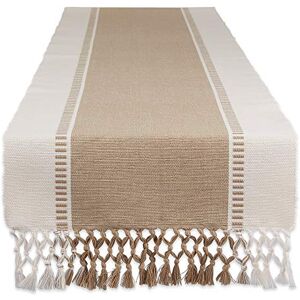 DII Cotton Woven Table Runner - 13x72, Brown - Table Runner DII Cotton Woven Table Runner - 13x72, Brown - Table Runner