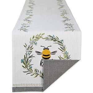 DII Kitchen, Cotton, Bee Kind, Reversible Table Runner, 14x108 DII Kitchen, Cotton, Bee Kind, Reversible Table Runner, 14x108