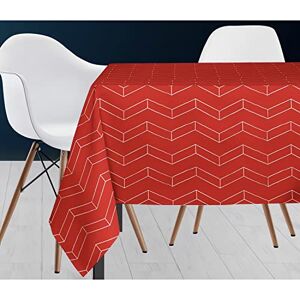 Soleil d'ocre Space Tablecloth, Polyester, Red, 140 x 300 cm Soleil d'ocre Space Tablecloth, Polyester, Red, 140 x 300 cm