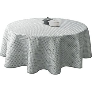 Le linge de Jules Stain-Resistant Tablecloth Peacock Oval 150 x 240 cm Grey/Black/Saffron Le linge de Jules Stain-Resistant Tablecloth Peacock Oval 150 x 240 cm Grey/Black/Saffron