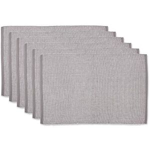 DII Two-Toned Collection Tabletop, Placemat Set, Gray 6 Piece DII Two-Toned Collection Tabletop, Placemat Set, Gray 6 Piece