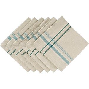 DII French Stripe Tabletop Collection Farmhouse Style Dining Table Linen Napkin Set, 20x20, Taupe/Teal, 6 Piece DII French Stripe Tabletop Collection Farmhouse Style Dining Table Linen Napkin Set, 20x20, Taupe/Teal, 6 Piece