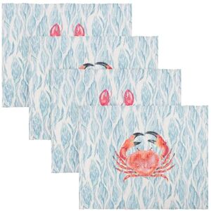 furn. Wylder Abersoch Placemats – Indoor/Outdoor Washable Coastal Crab and Lobster Set of 4 Quick Drying Table Mats (Marine 46x36cm) furn. Wylder Abersoch Placemats – Indoor/Outdoor Washable Coastal Crab and Lobster Set of 4 Quick Drying Table Mats (Marine 46x36cm)