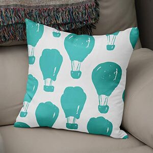 Bonamaison Decorative Cushion Cover, Polycotton, Teal, Standard Bonamaison Decorative Cushion Cover, Polycotton, Teal, Standard