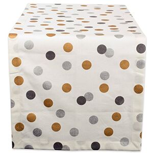 DII Metallic Fabric Kitchen Décor, Cotton, Silver & Gold Polka Dot Confetti, 108" x 14" (Runner) DII Metallic Fabric Kitchen Décor, Cotton, Silver & Gold Polka Dot Confetti, 108" x 14" (Runner)