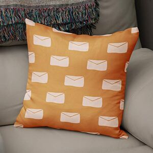Bonamaison Decorative Cushion Cover, Polycotton, Orange, Standard Bonamaison Decorative Cushion Cover, Polycotton, Orange, Standard