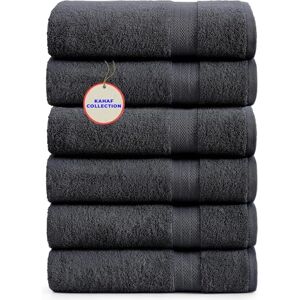 KAHAF COLLECTION 100% Cotton Bath Towels, Grey 24x48 Pack of 6 Towels, Quick Dry, Highly Absorbent, Soft Feel Towel, Gym, Spa, Bathroom, Shower, Pool, Luxury Soft Towels Light-Weight KAHAF COLLECTION 100% Cotton Bath Towels, Grey 24x48 Pack of 6 Towels, Quick Dry, Highly Absorbent, Soft Feel Towel, Gym, Spa, Bathroom, Shower, Pool, Luxury Soft Towels Light-Weight