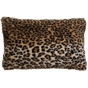 SARO LIFESTYLE Cheetah Print Faux Fur Throw Pillow, 12" x 20" Poly Filled, Brown SARO LIFESTYLE Cheetah Print Faux Fur Throw Pillow, 12" x 20" Poly Filled, Brown