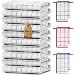 NatureMark 10-Pack Dish Towels 50x70 cm – 100% Cotton, Absorbent & Durable – Kitchen Towels, Dish Towels in Anthracite NatureMark 10-Pack Dish Towels 50x70 cm – 100% Cotton, Absorbent & Durable – Kitchen Towels, Dish Towels in Anthracite