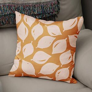 Bonamaison Decorative Cushion Cover, Polycotton, Orange, Standard Bonamaison Decorative Cushion Cover, Polycotton, Orange, Standard