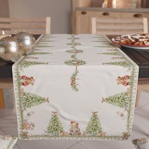 PETTI Artigiani Italiani Christmas Table Runner for Kitchen 140x40 cm, Elegant Christmas Runner Xmas Bears, 100% Made in Italy PETTI Artigiani Italiani Christmas Table Runner for Kitchen 140x40 cm, Elegant Christmas Runner Xmas Bears, 100% Made in Italy