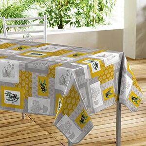 Douceur d'Intérieur , Rectangular Tablecloth (140 x 300 cm) Graziella Yellow, PVC Printed Douceur d'Intérieur , Rectangular Tablecloth (140 x 300 cm) Graziella Yellow, PVC Printed