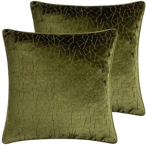furn. Hoem Malans Feather Filled Cushions Twin Pack, Olive, 45 x 45cm furn. Hoem Malans Feather Filled Cushions Twin Pack, Olive, 45 x 45cm