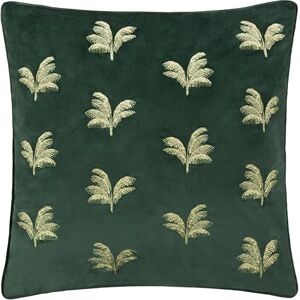Paoletti Guilded Palms Embroidered Cushion Cover Emerald 45x45cm Paoletti Guilded Palms Embroidered Cushion Cover Emerald 45x45cm