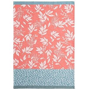 Coucke Jacquard Cotton Kitchen Towel - Leaf Pattern - 50x75cm Coucke Jacquard Cotton Kitchen Towel - Leaf Pattern - 50x75cm