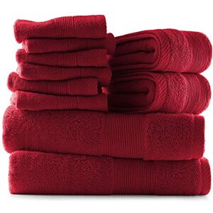 Hearth & Harbor Red Cotton Bath Towels - Bath Towels Set Hearth & Harbor Red Cotton Bath Towels - Bath Towels Set