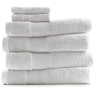 Hearth & Harbor 100% Ring Spun Cotton Bath Towels for bathroom Luxury Bathroom Towels Ultra Soft & Highly Absorbent Bath Towels Set, 6 Piece Set (4 Bath Towels, 2 Washcloths) White Hearth & Harbor 100% Ring Spun Cotton Bath Towels for bathroom Luxury Bathroom Towels Ultra Soft & Highly Absorbent Bath Towels Set, 6 Piece Set (4 Bath Towels, 2 Washcloths) White