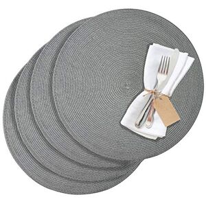 Westmark Placemats, 4 pieces, Ø 38 cm, Polypropylene, Grey, Saleen Edition: Circle Westmark Placemats, 4 pieces, Ø 38 cm, Polypropylene, Grey, Saleen Edition: Circle