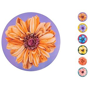 H-H 7384600 - Flower Pattern Round Placemats - Tableware Set H-H 7384600 - Flower Pattern Round Placemats - Tableware Set
